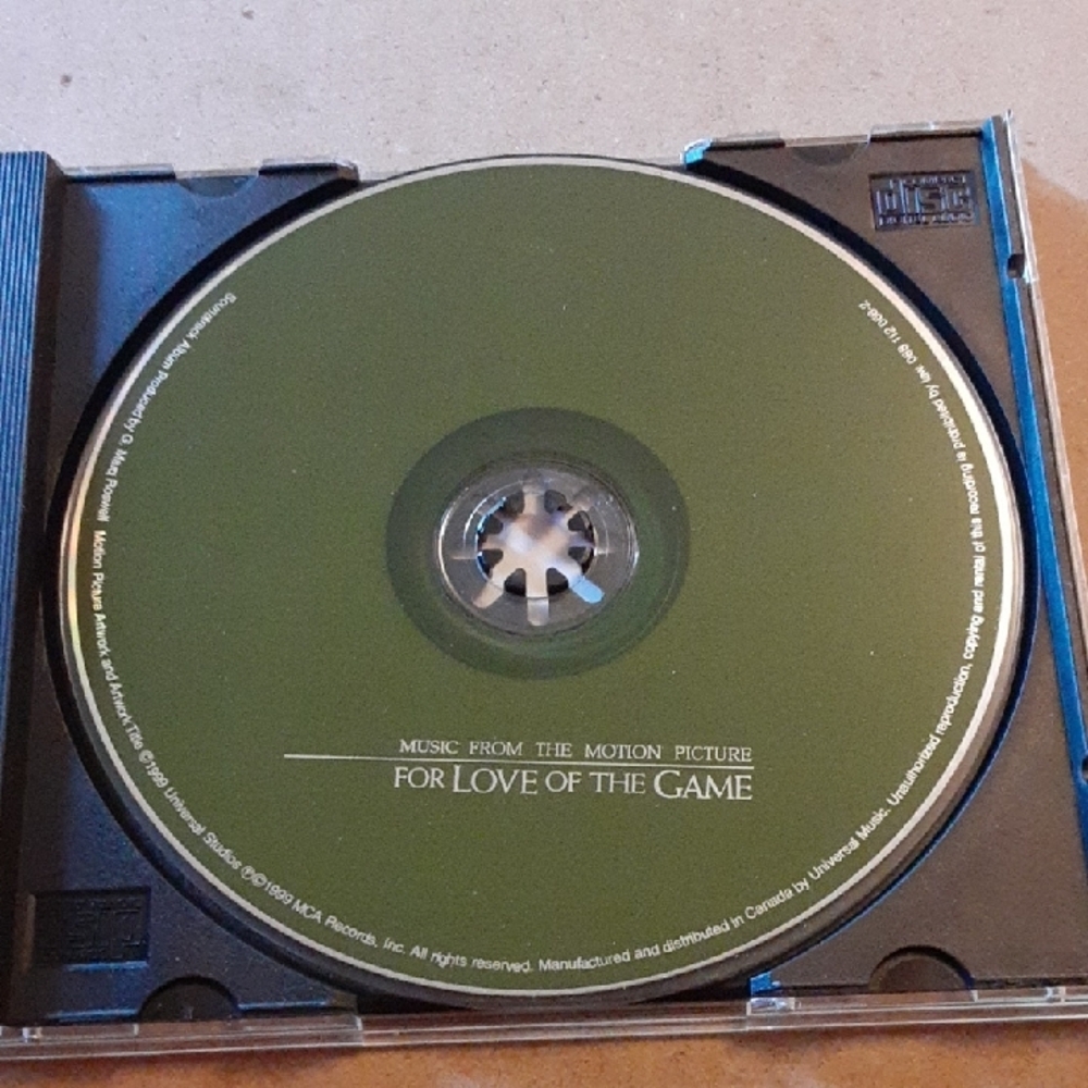 For Love of the Game Soundtrack CD 1999